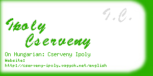 ipoly cserveny business card